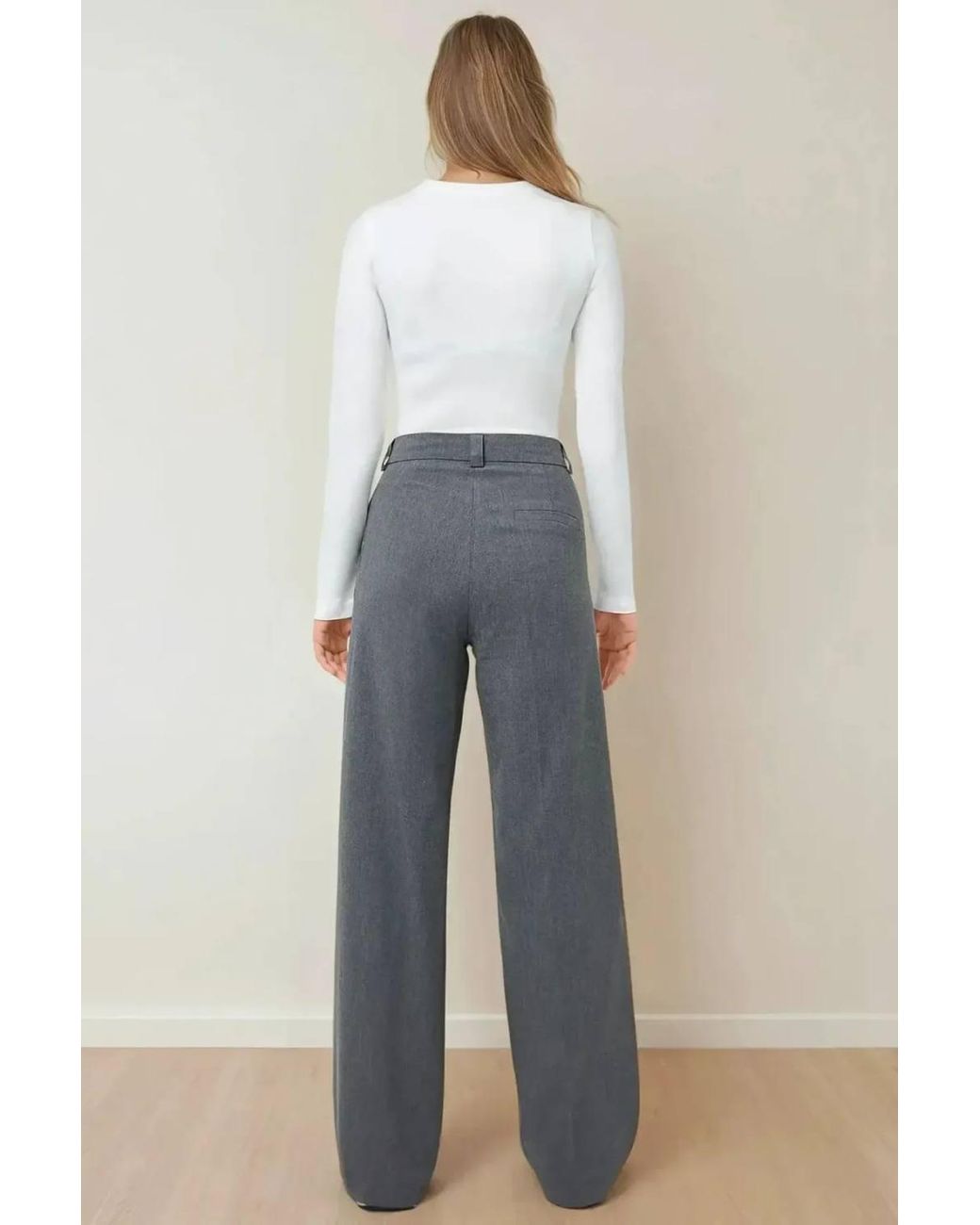 Hiccup Blue High Waist Straight Leg Pants