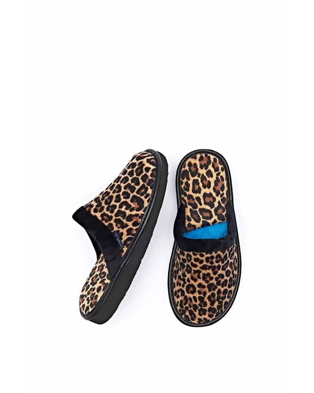 Moshulu White 'Baba' Animal Print Mule Slippers