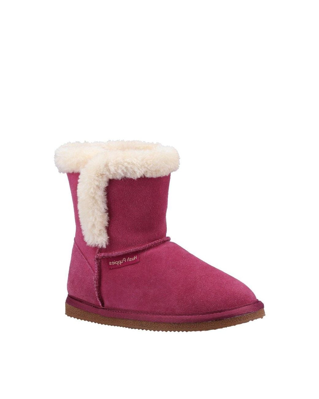 Hush Puppies Purple 'Ashlynn' Suede Slipper Booties