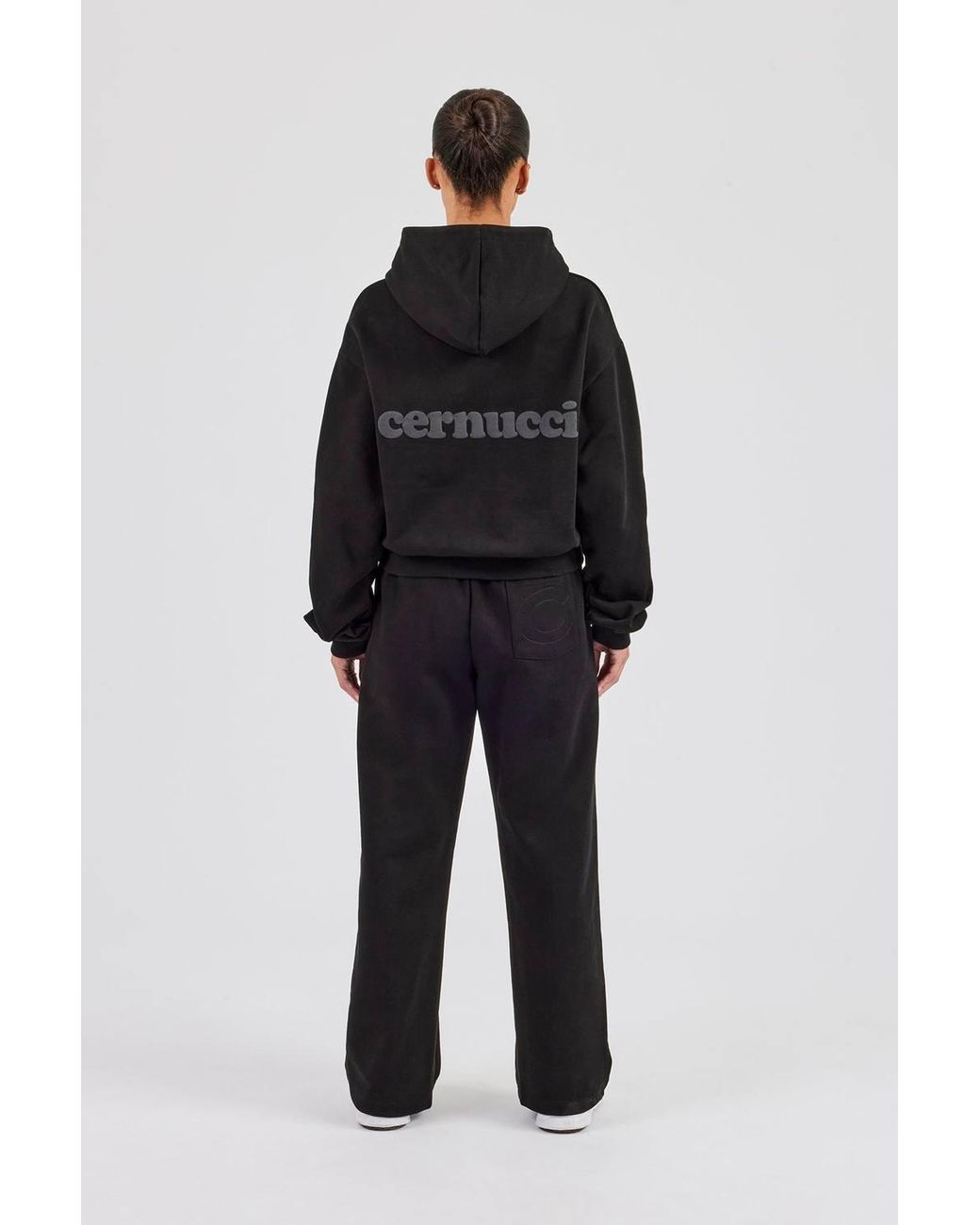 CERNUCCI Black Bubble Boxy Hoodie