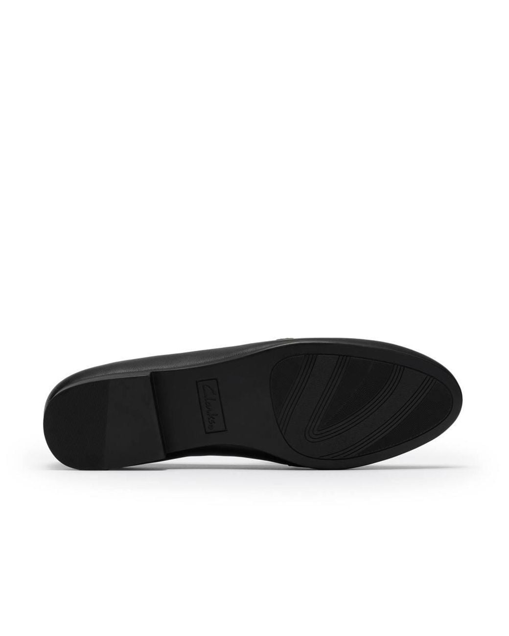 Clarks Black Tamna Trim Leather Loafers, Slip Ons