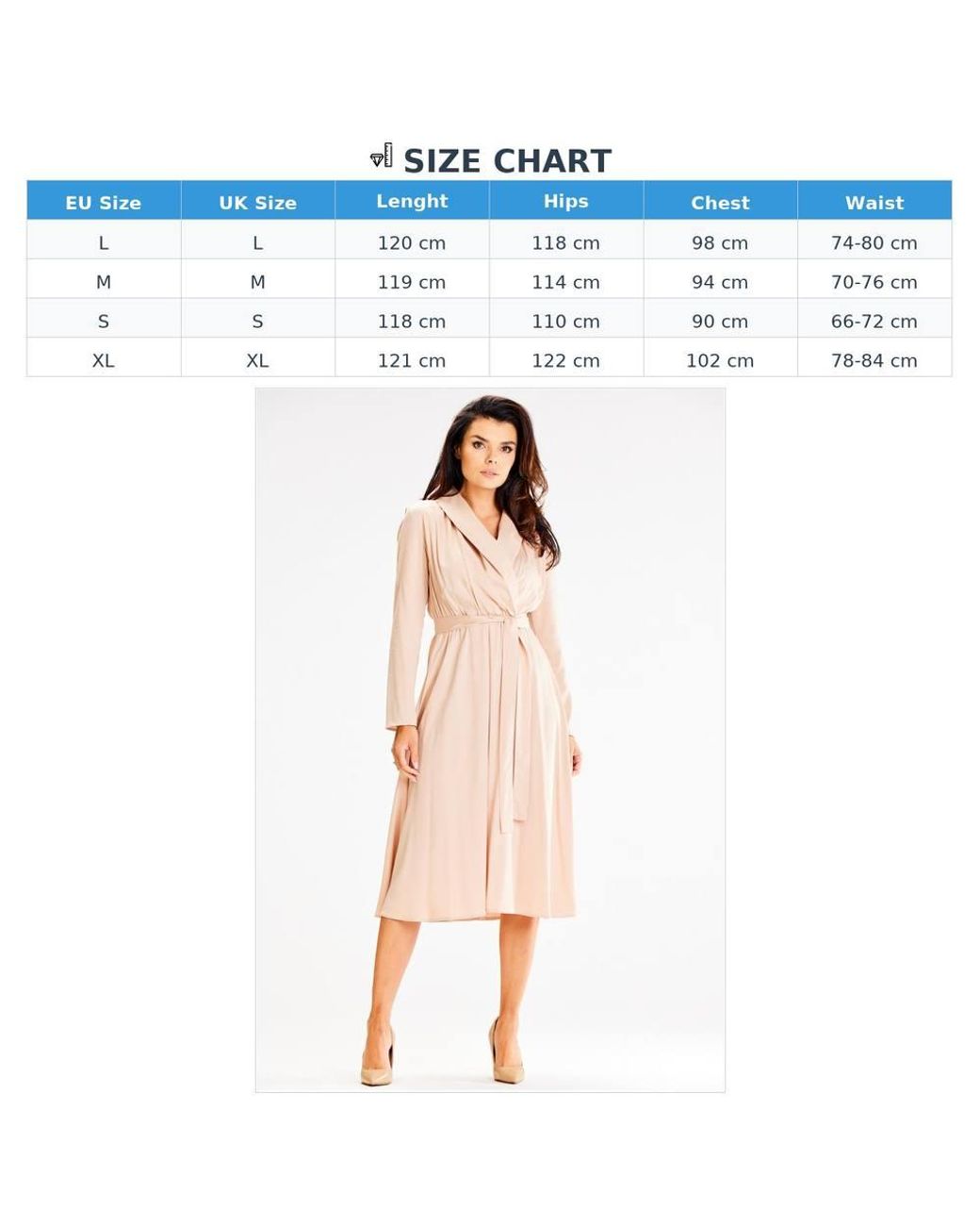 Love Lace Natural Viscose Collared Long Sleeve Fit & Flare Dress
