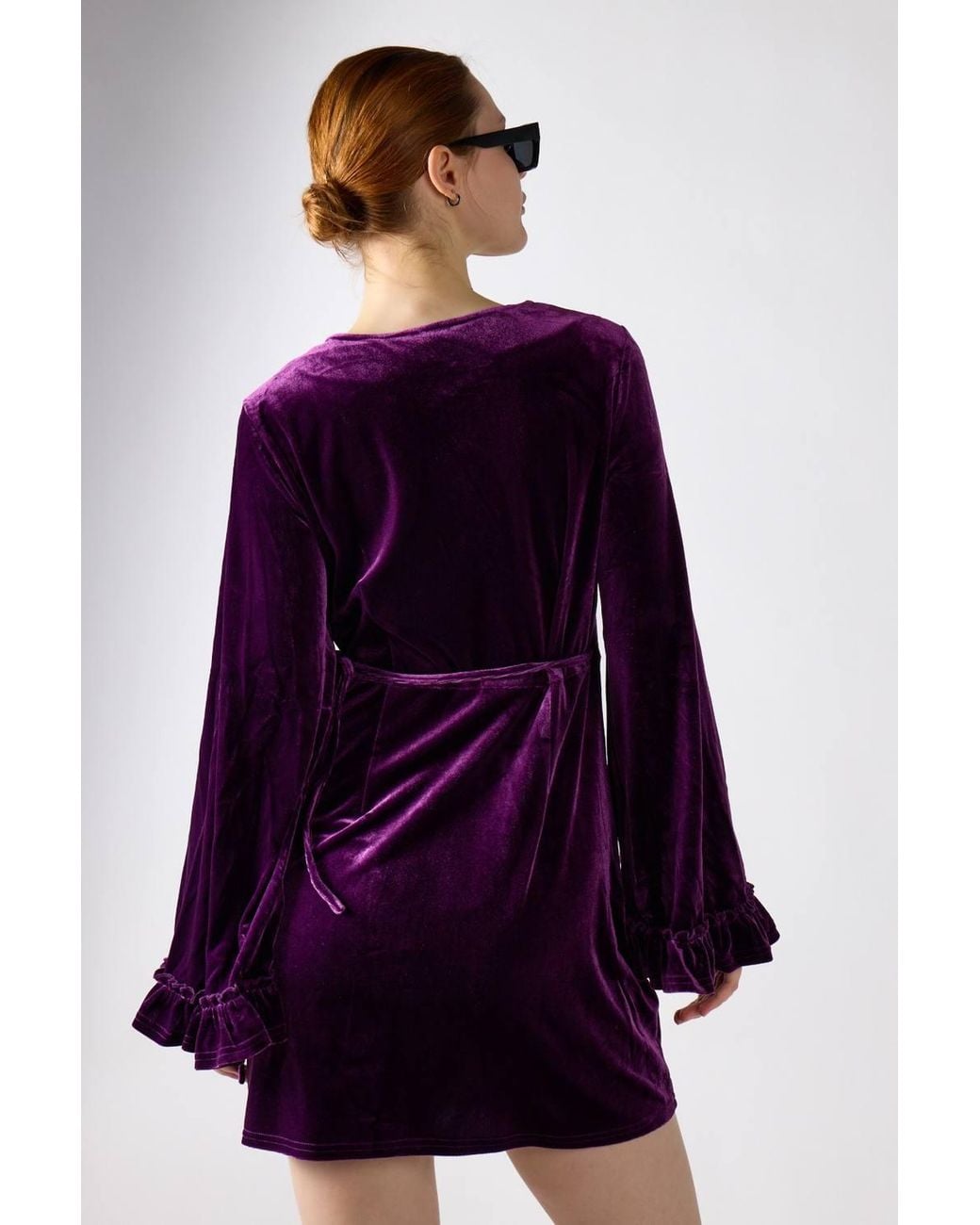 Shnoo Purple Mini Wrap Dress