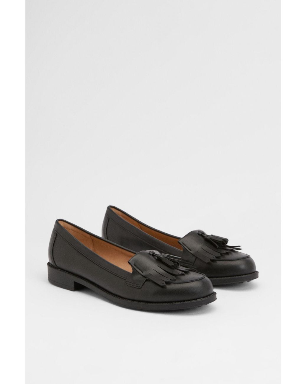 Dorothy Perkins Blue Wide Fit Leigh Fringe Loafers
