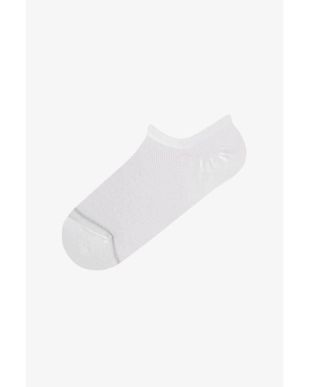 Penti White Basic Mesh Cotton Lurex Pair Sneaker Socks