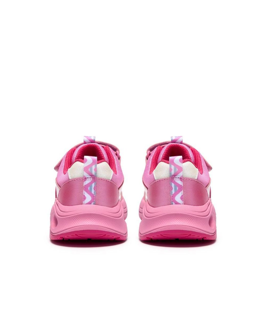 Clarks Pink Gleam Fly Kid Trainers, Riptape