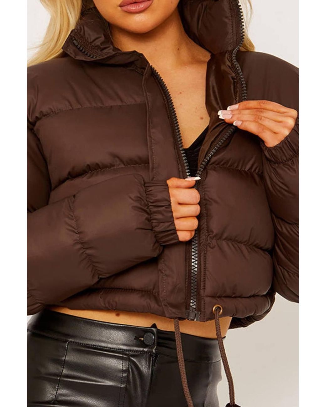 Stylewise Brown Drawstring Detail