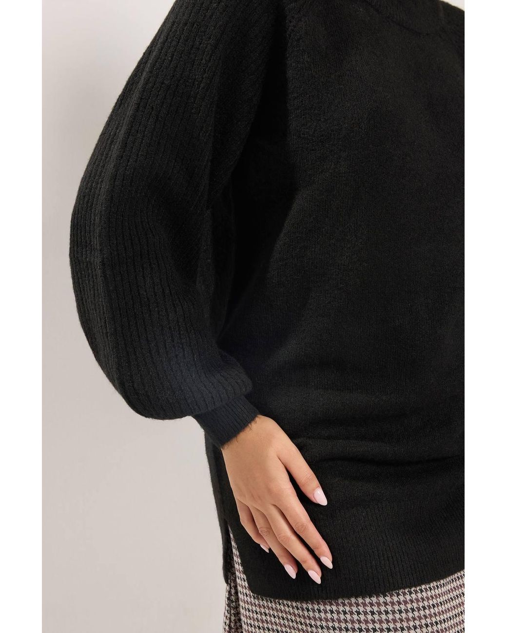 Yours Black Turtle Neck Knitted Jumper