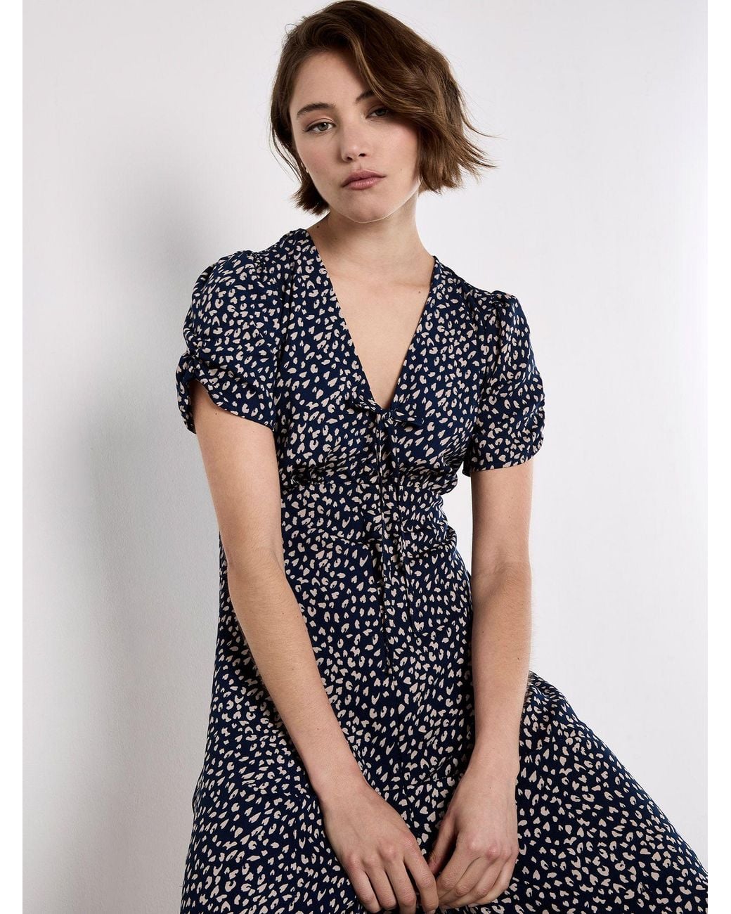 Apricot Blue Animal Print Midaxi Dress