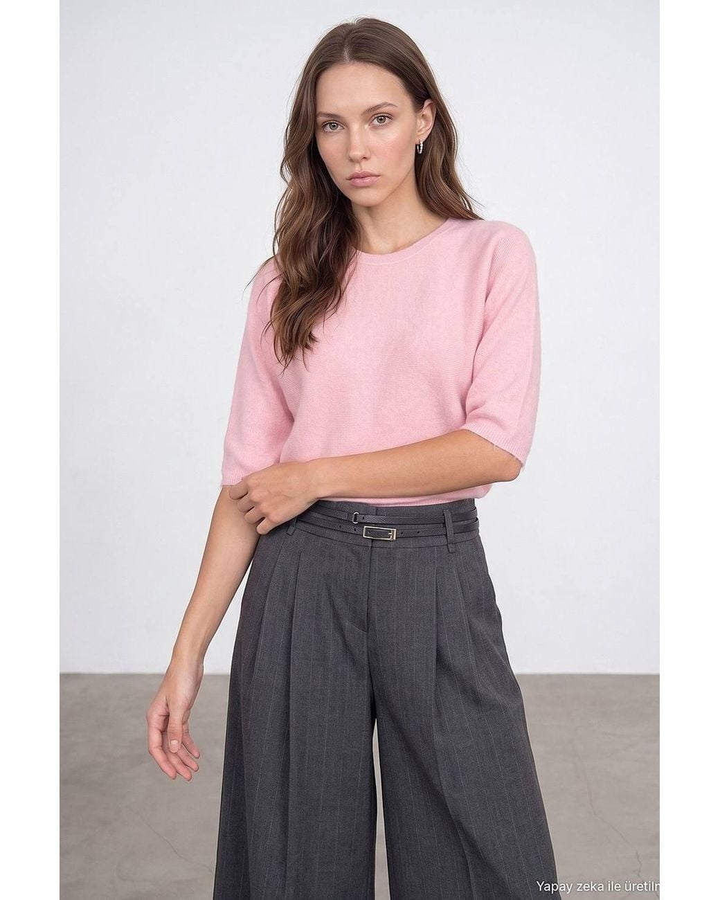 Dilvin Pink Wool Blend Sweater