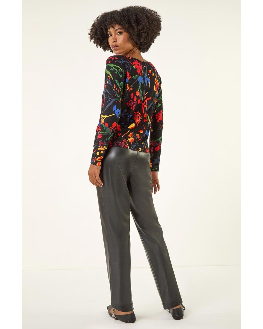 Roman Red Floral Print Soft Knit Jumper