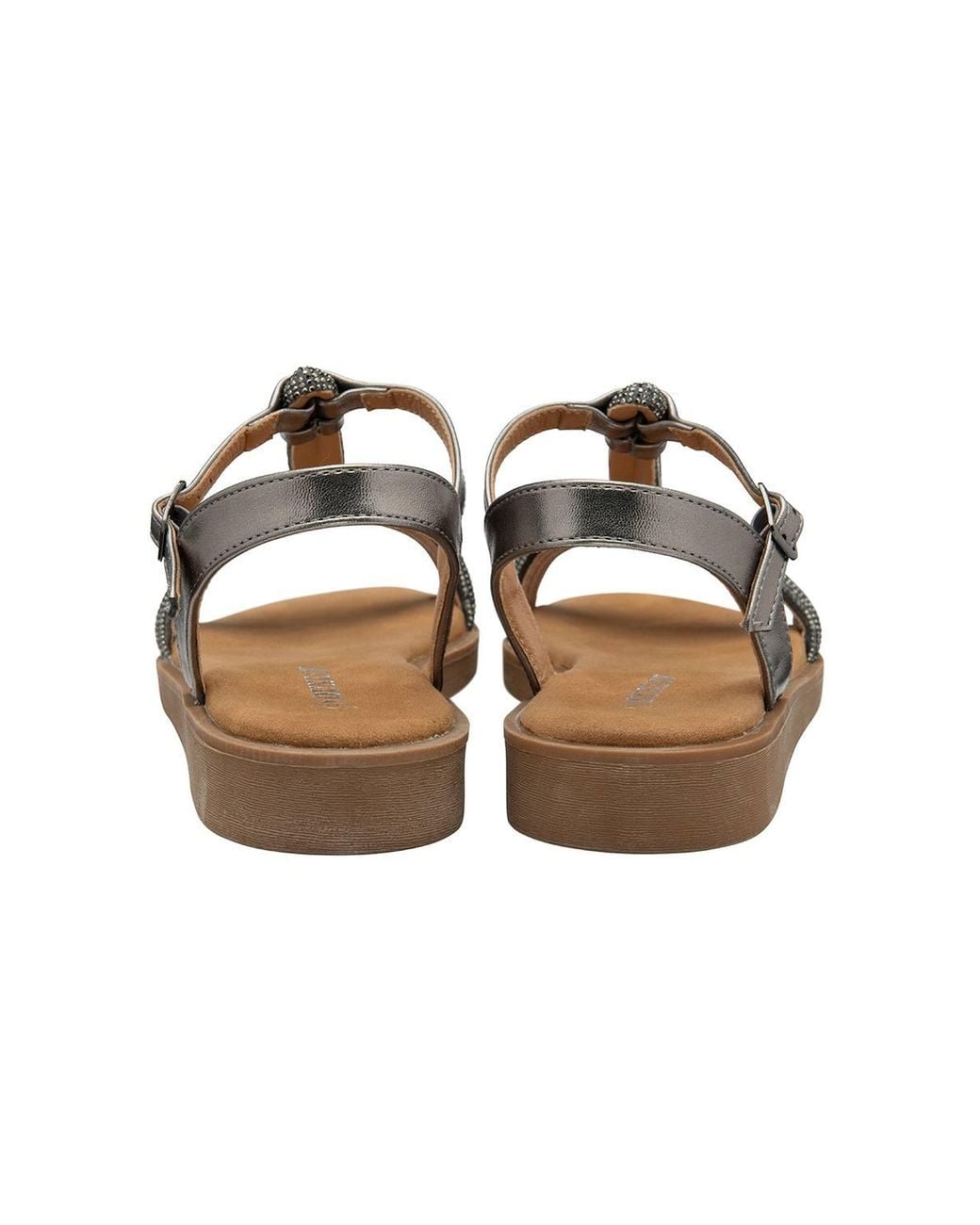 Dunlop Gray 'Ffion' Flat Slingback Sandals