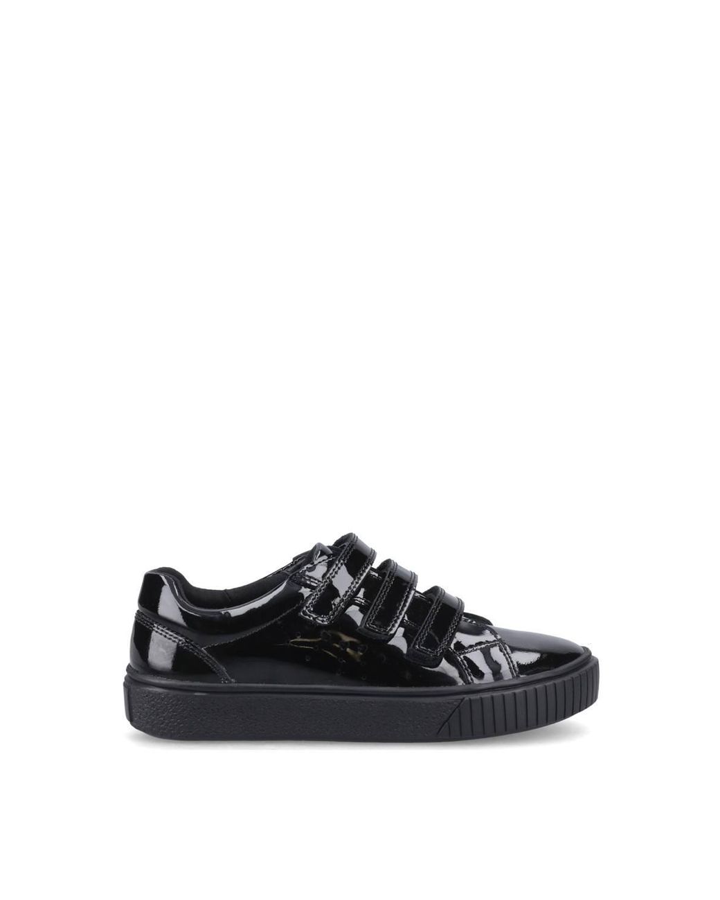 Hush Puppies Black Elsie Patent Trainer
