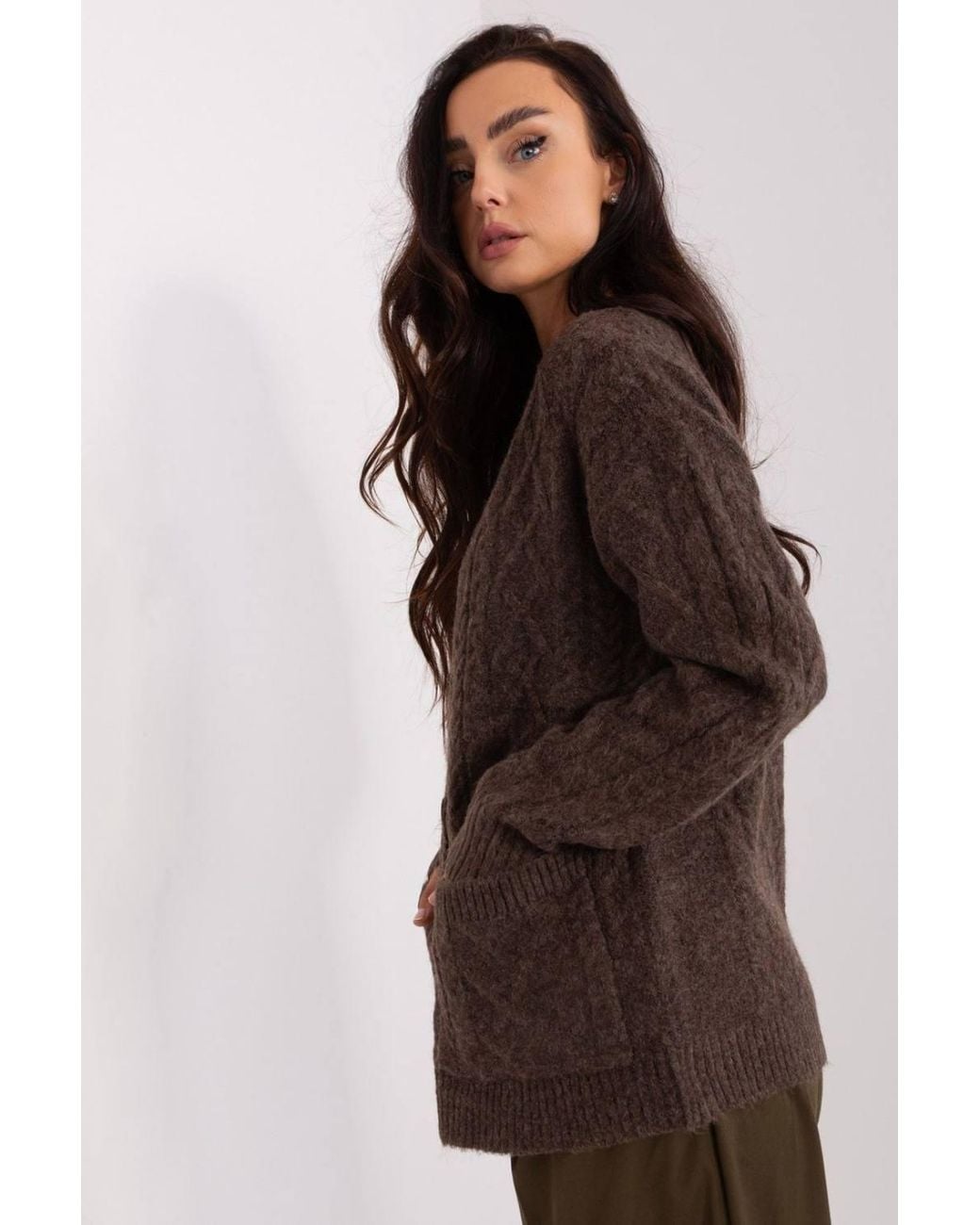 Love Lace Black Variegated Texture V Neck Button Cardigan