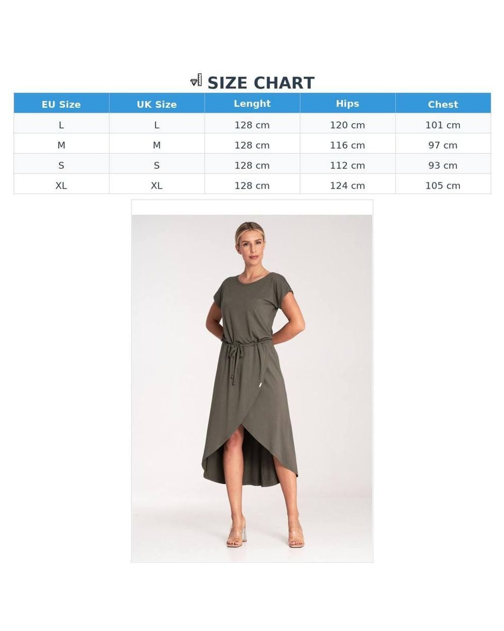 Love Lace Green Viscose Asymmetric Short Sleeve Dress With Ties