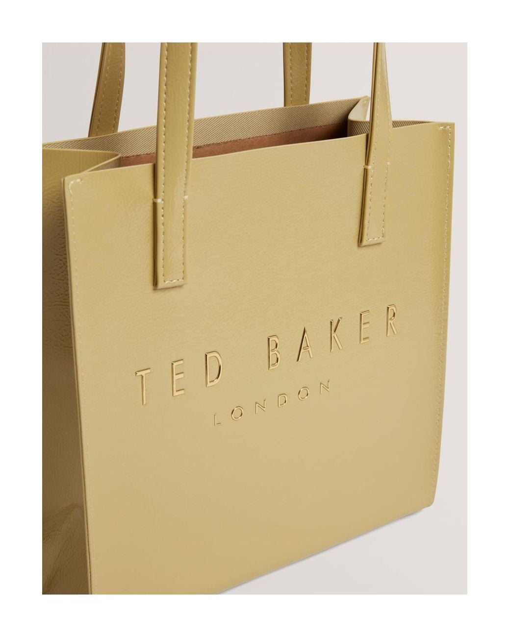 Ted Baker Yellow Crinkle Small Icon Bag