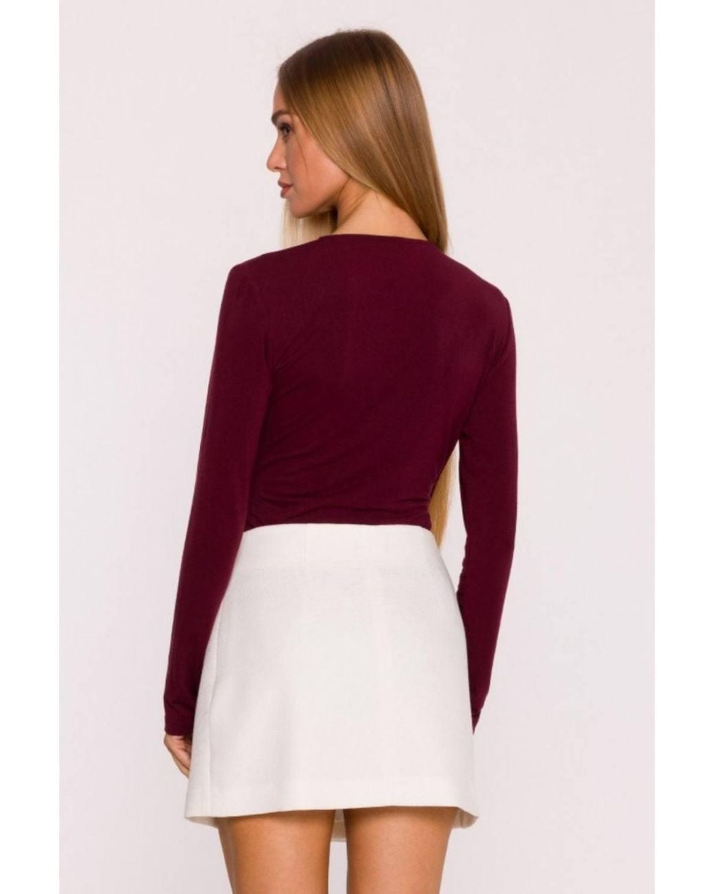 Love Lace Red Viscose Asymmetric A-Line Skirt With Zip