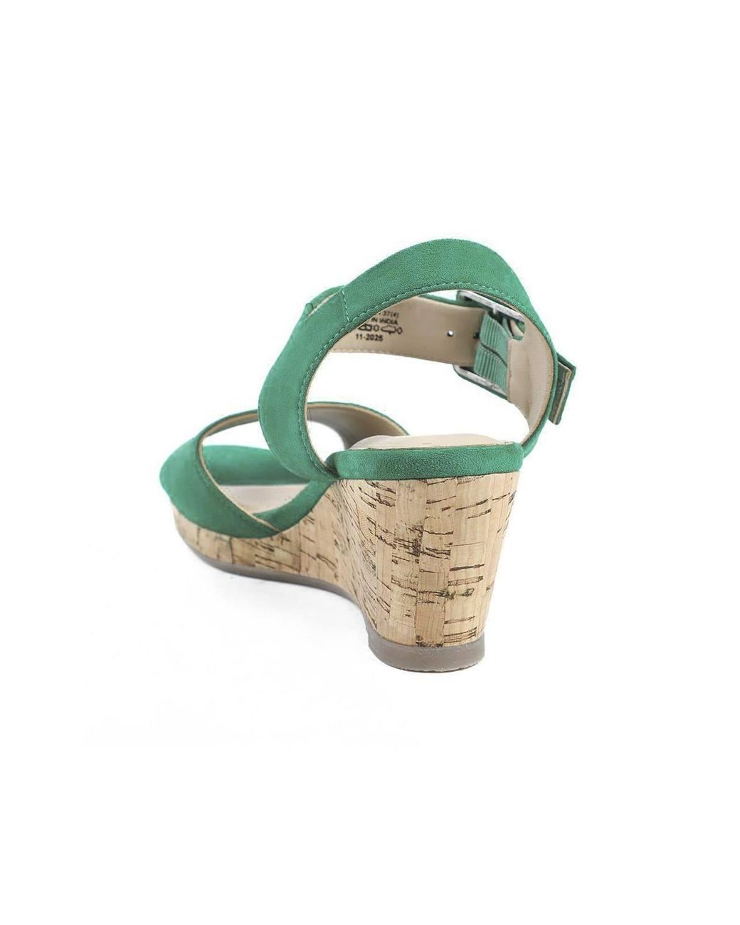 Jones Bootmaker Green Grazina Leather Wedges