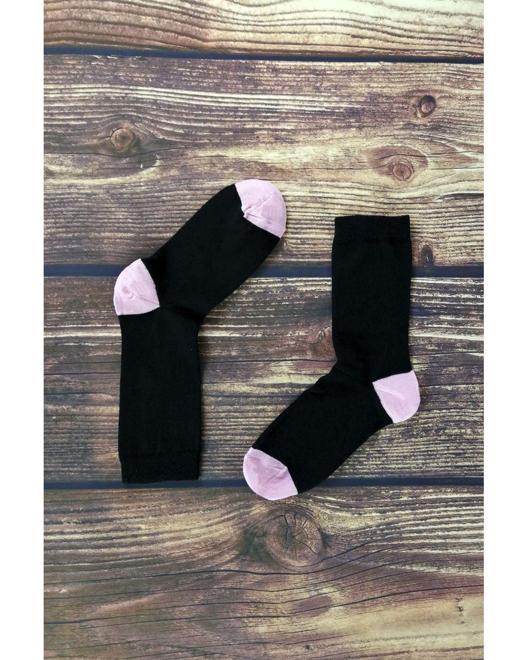 Sock Snob Black 5 Pack Soft Top Cotton Rich Socks With Coloured Heel & Toe