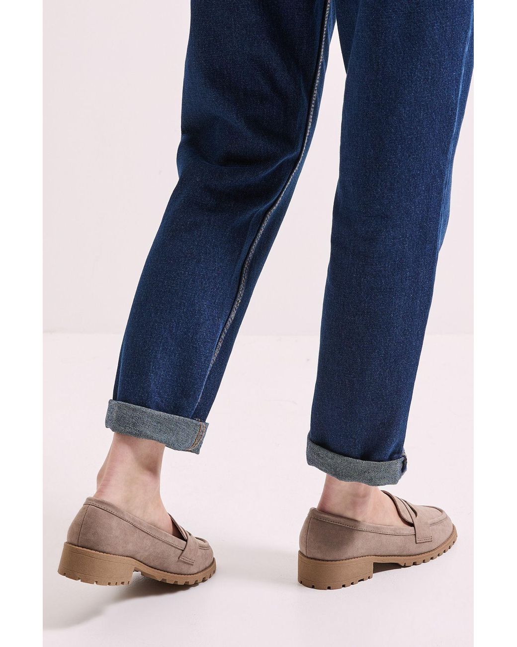 Dorothy Perkins Blue Leoni Chunky Loafers