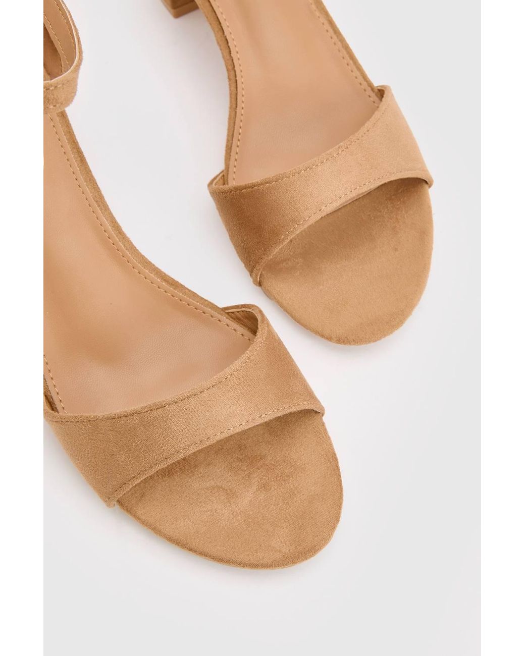 Dorothy Perkins Blue Catty Faux Suede 2 Part Block Heeled Sandals