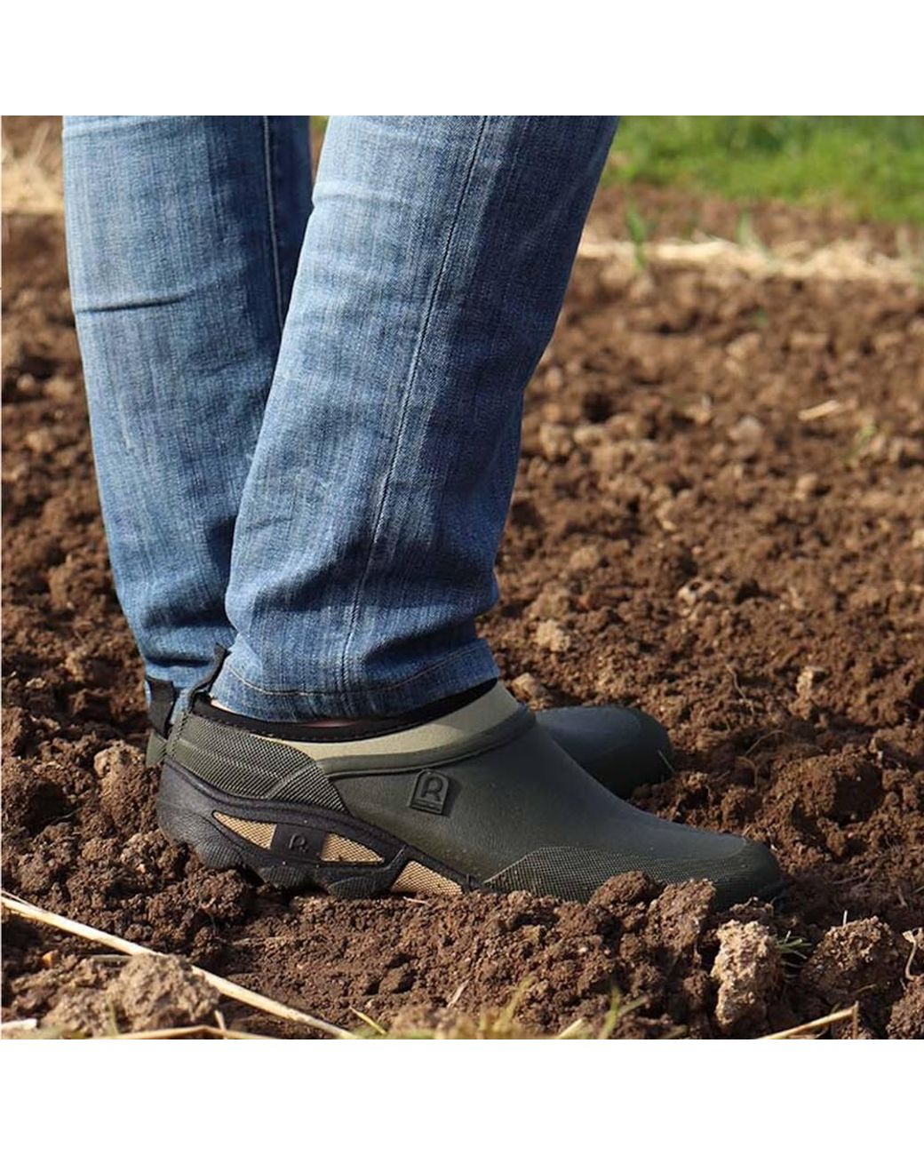 Rouchette Gray Outdoor Garden Clean Land Clog Shoes