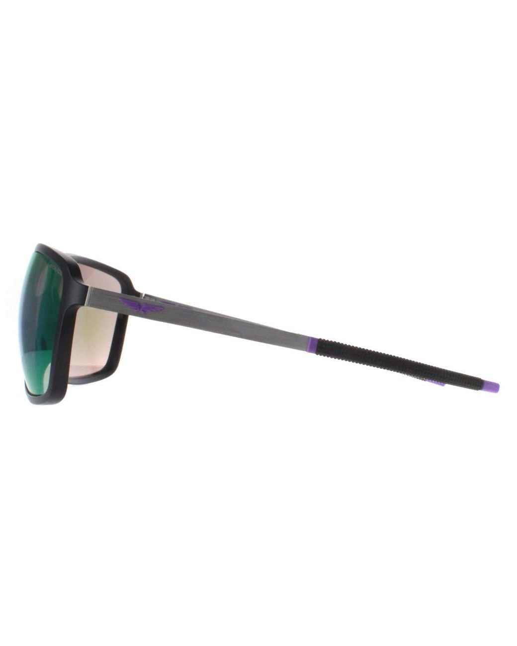 Police Black Square Matte Mirror Spll15 Solstice 4 for men