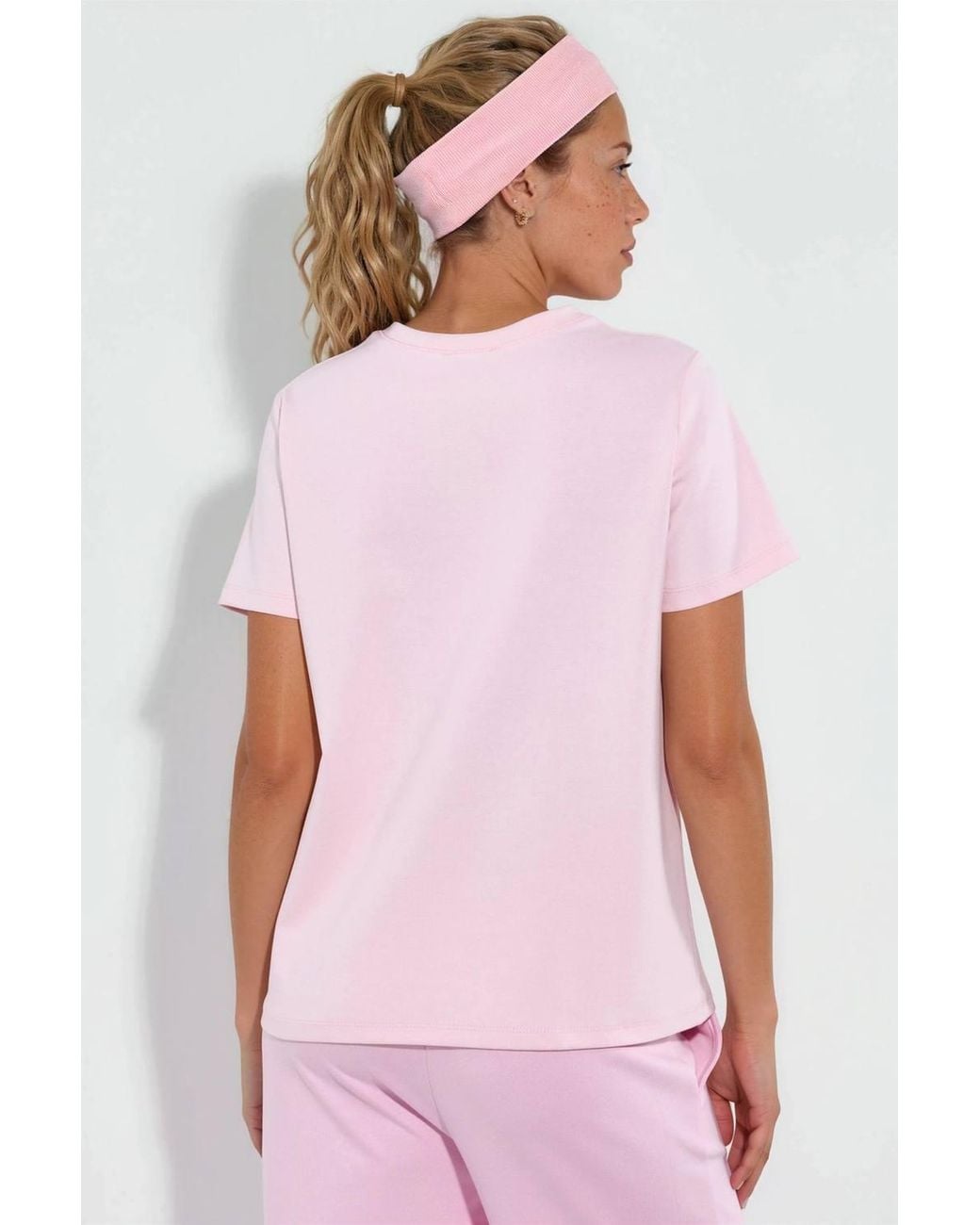 Busem White Plain Crew Neck T-Shirt