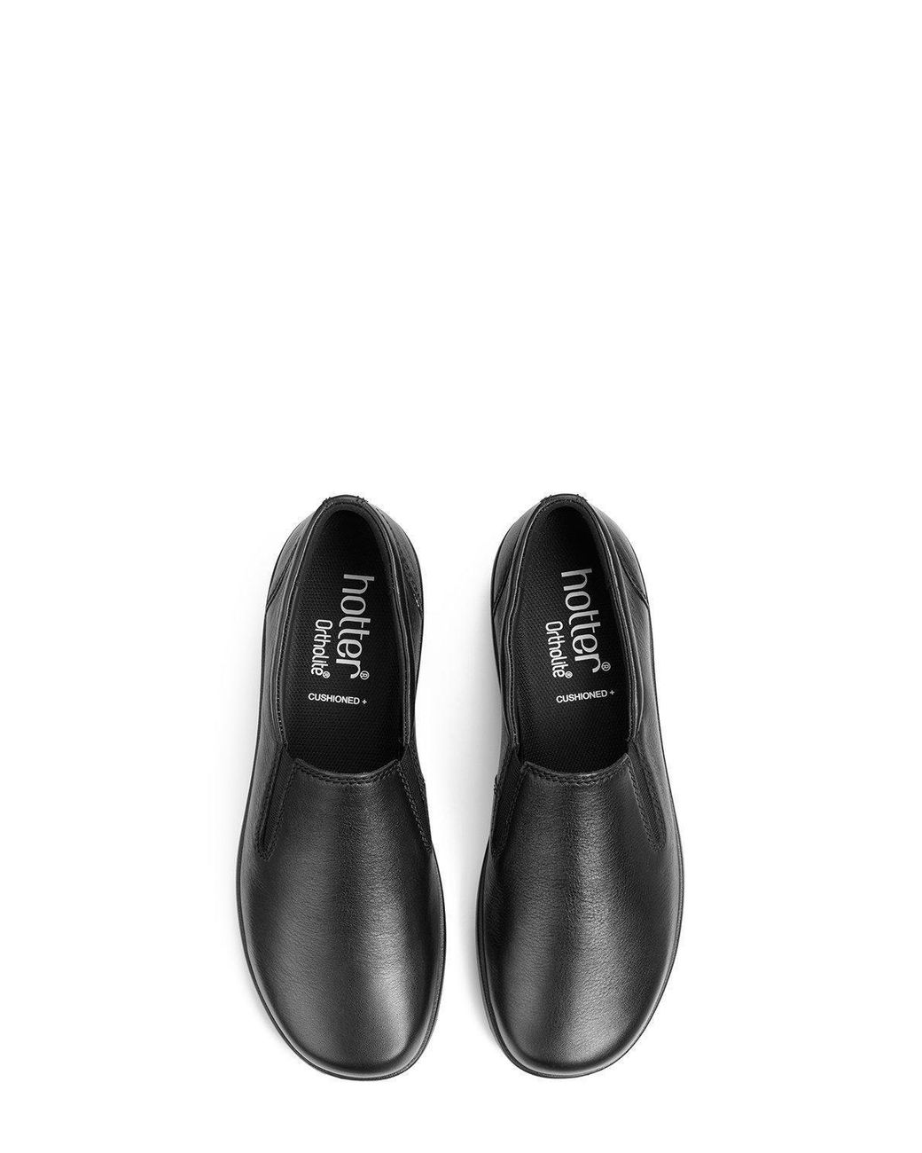 Hotter Black Extra Wide 'Glove Ii' Slip On Shoes