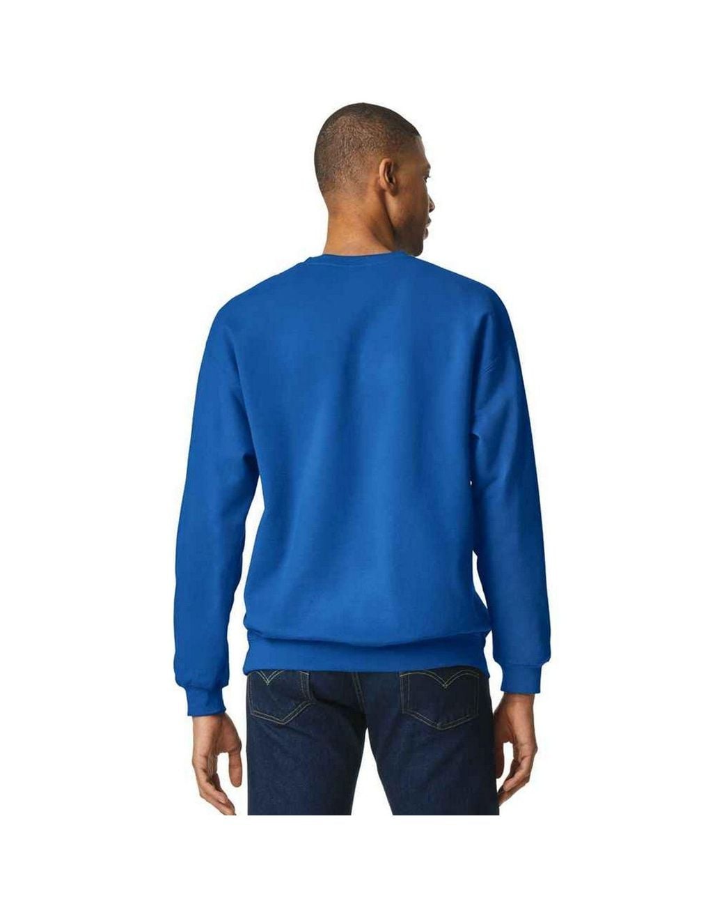 Gildan Blue Softstyle Fleece Midweight Sweatshirt for men