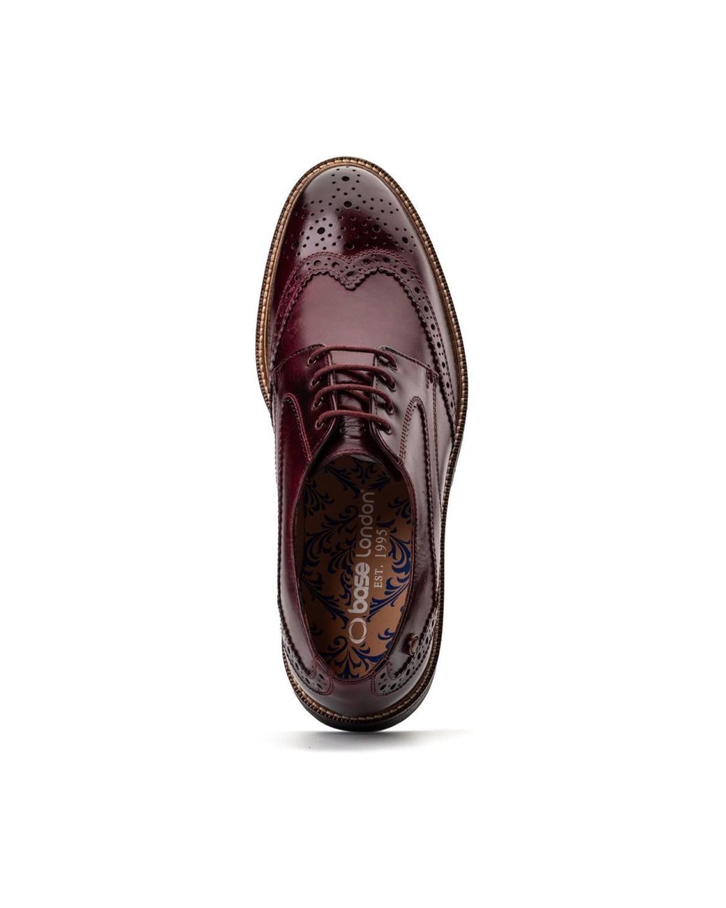 Base London Brown York Brogue Shoe for men