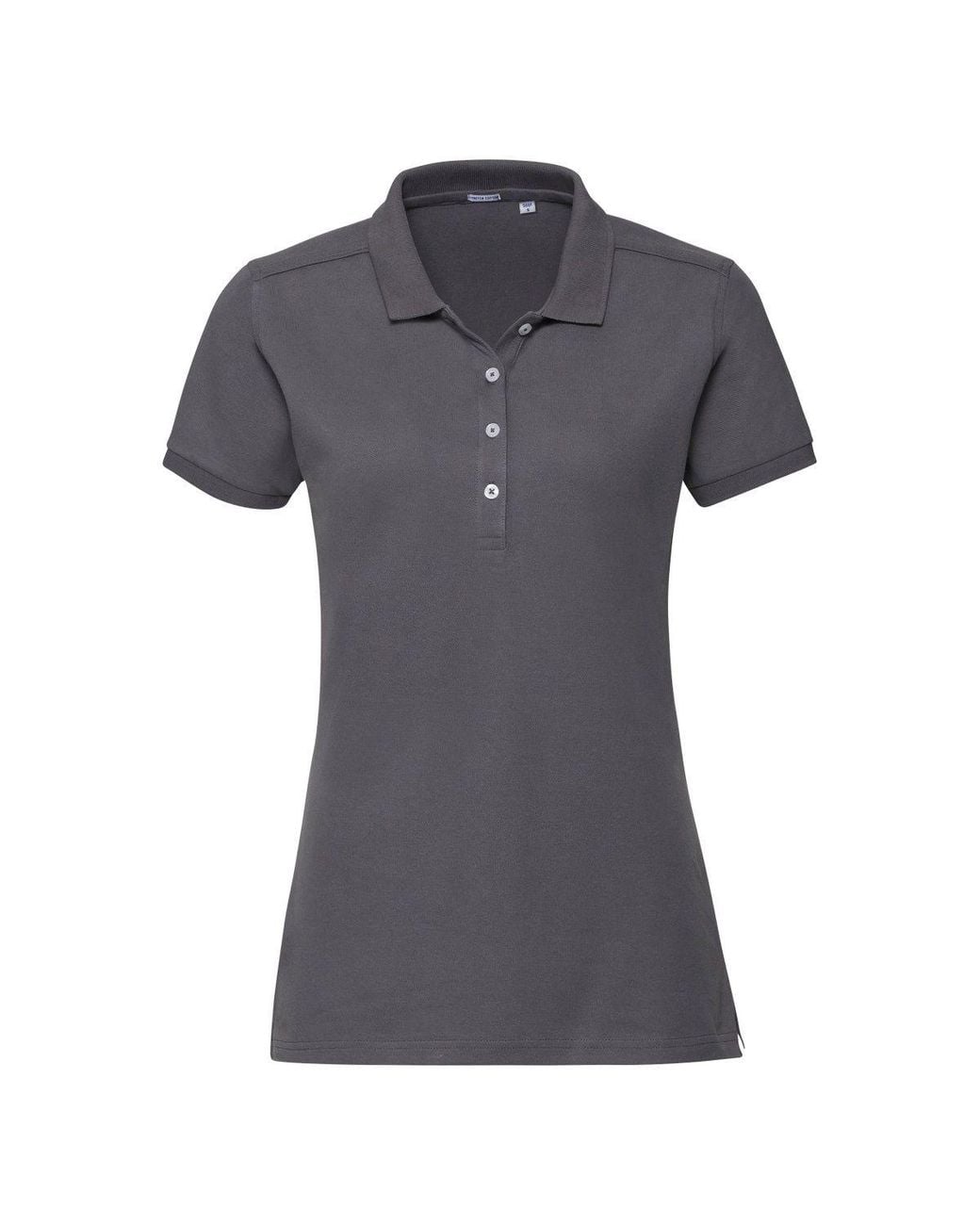 Russell Gray Stretch Short Sleeve Polo Shirt