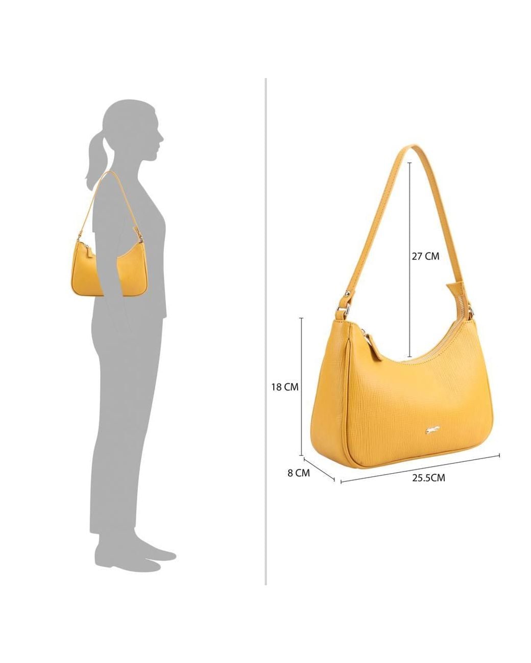 Paul Costelloe Yellow Delphine Leather Shoulder Bag