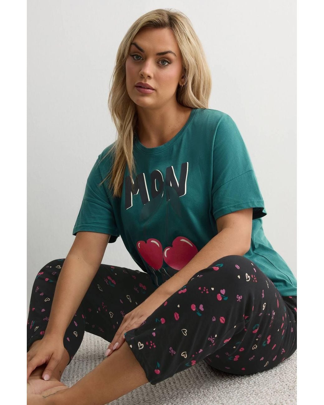 Yours Blue 'Mon Cheri' Pyjama Set