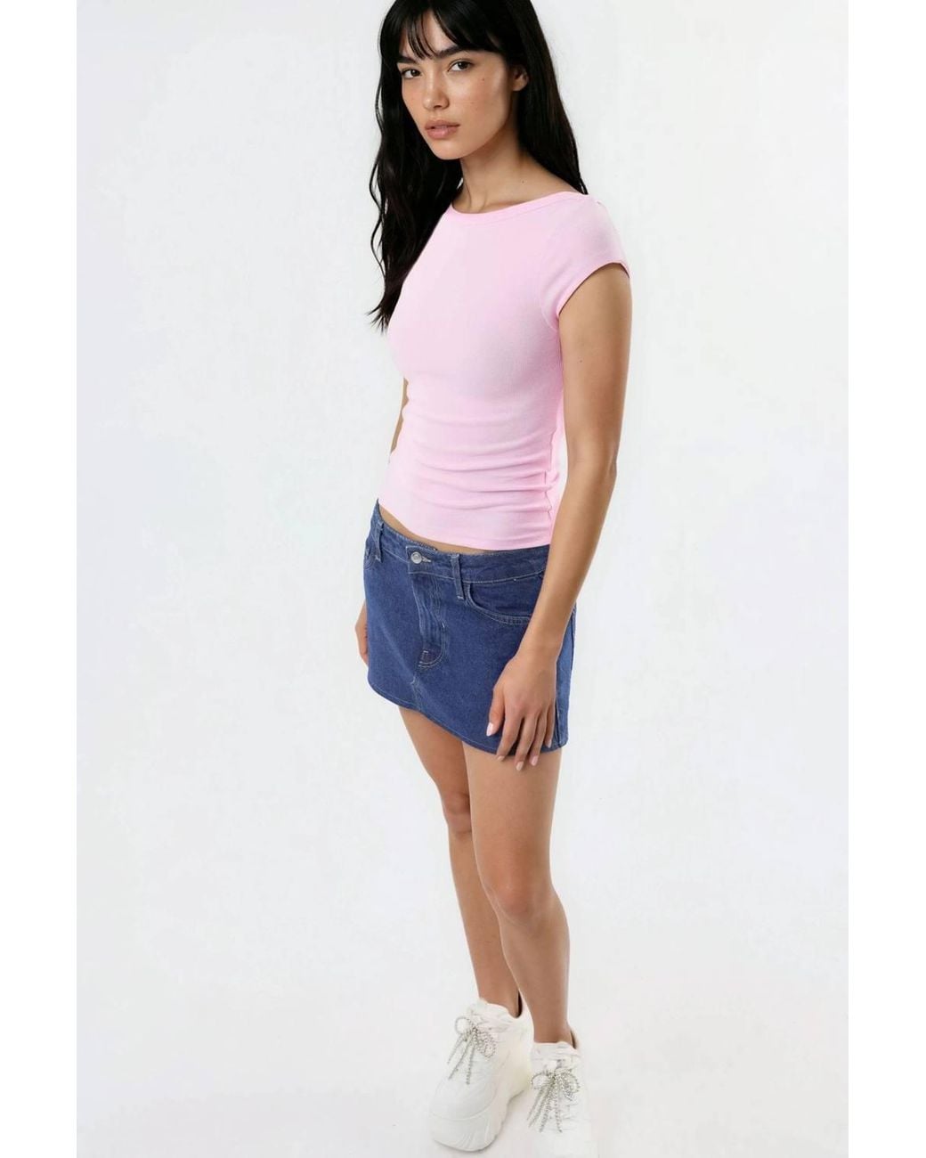 Busem Purple Slim Fit Boat Neck Blouse