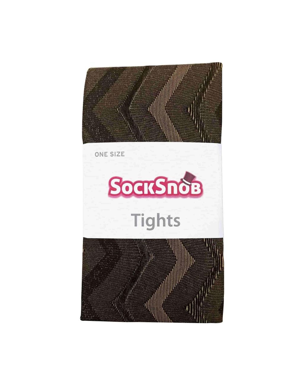 Sock Snob Brown 1 Pack Coloured 80 Denier Opaque Patterned Soft Tights