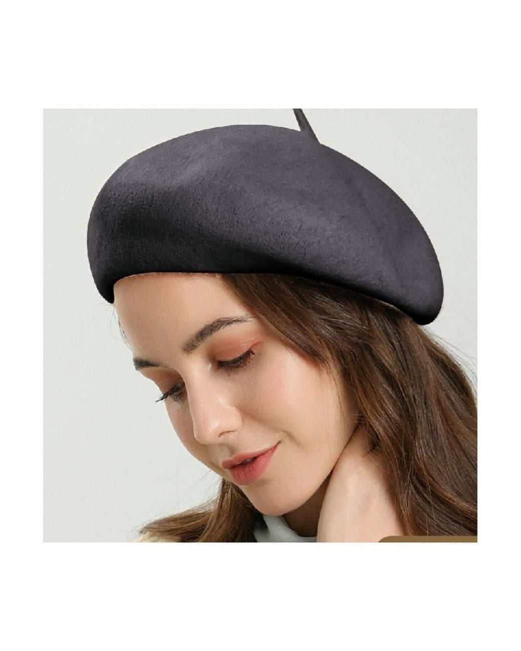 KDMD Black Deep Classic French Beret Hat For