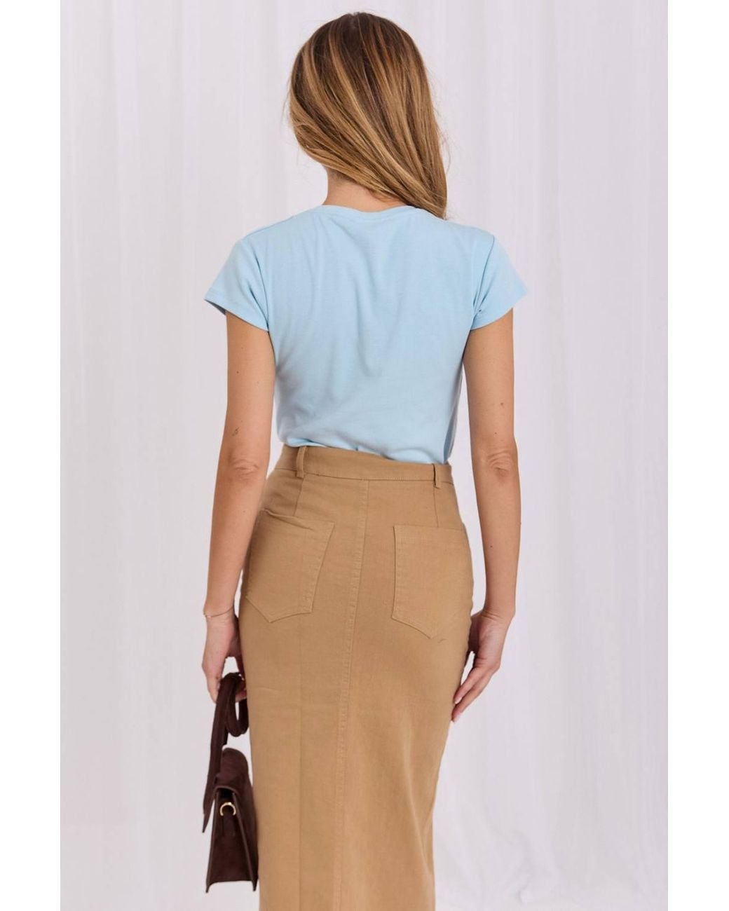 Love Lace Blue Practical Cotton Short Sleeve Plain T-Shirt