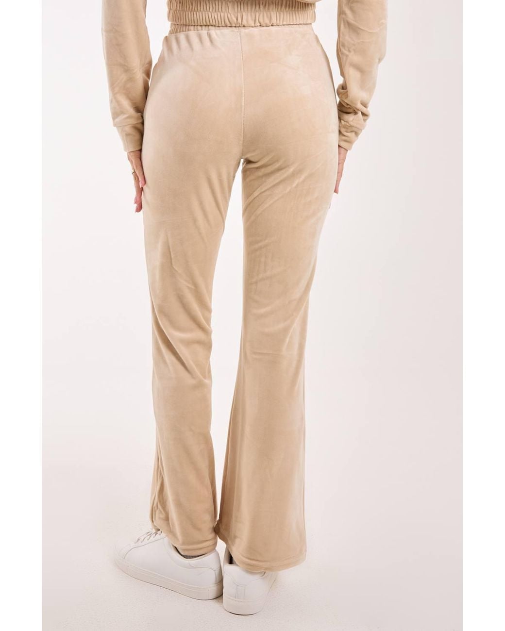 Pink Vanilla Natural Velour Flare Joggers