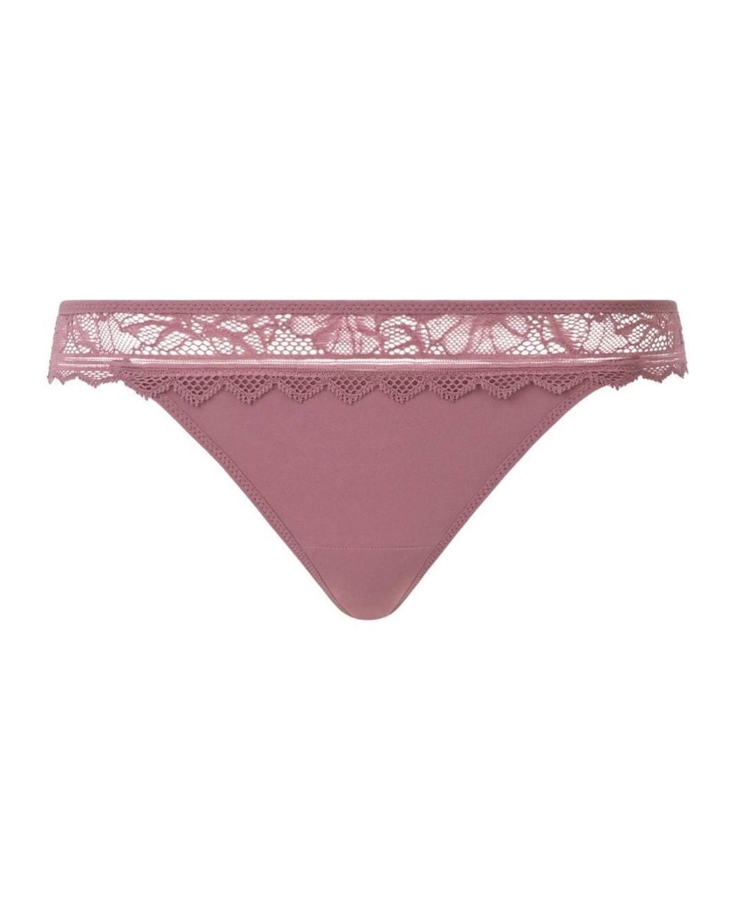 Chantelle Purple Easy Feel Floral Touch Tanga