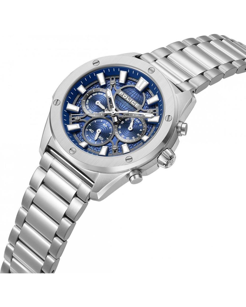 Police Metallic Pewgk0093102 Moonstrike 50.5Mm Quartz Watch for men