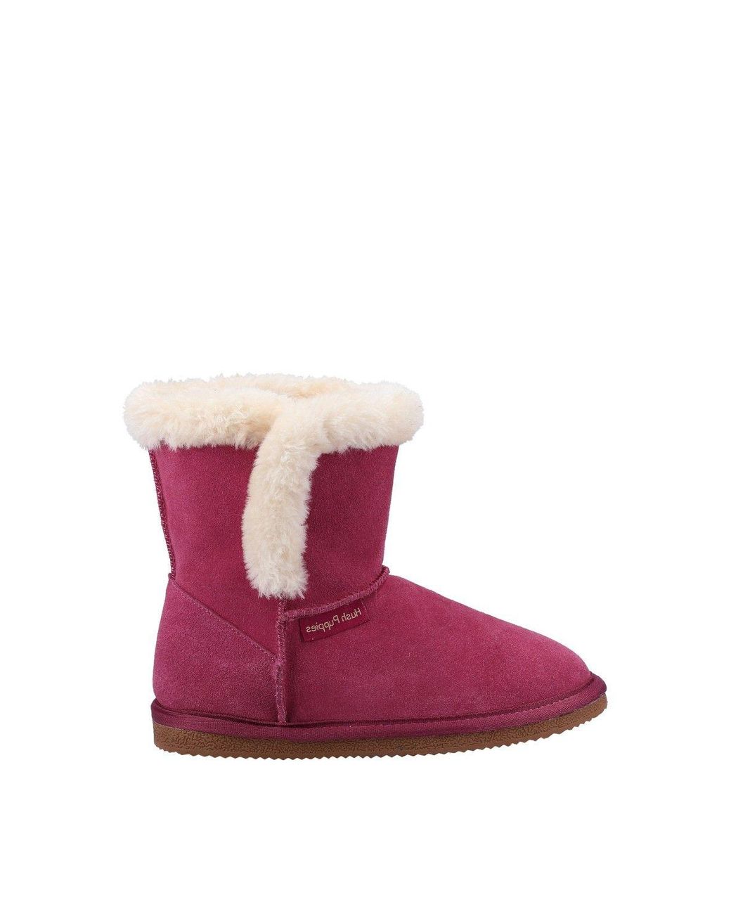 Hush Puppies Purple 'Ashlynn' Suede Slipper Booties