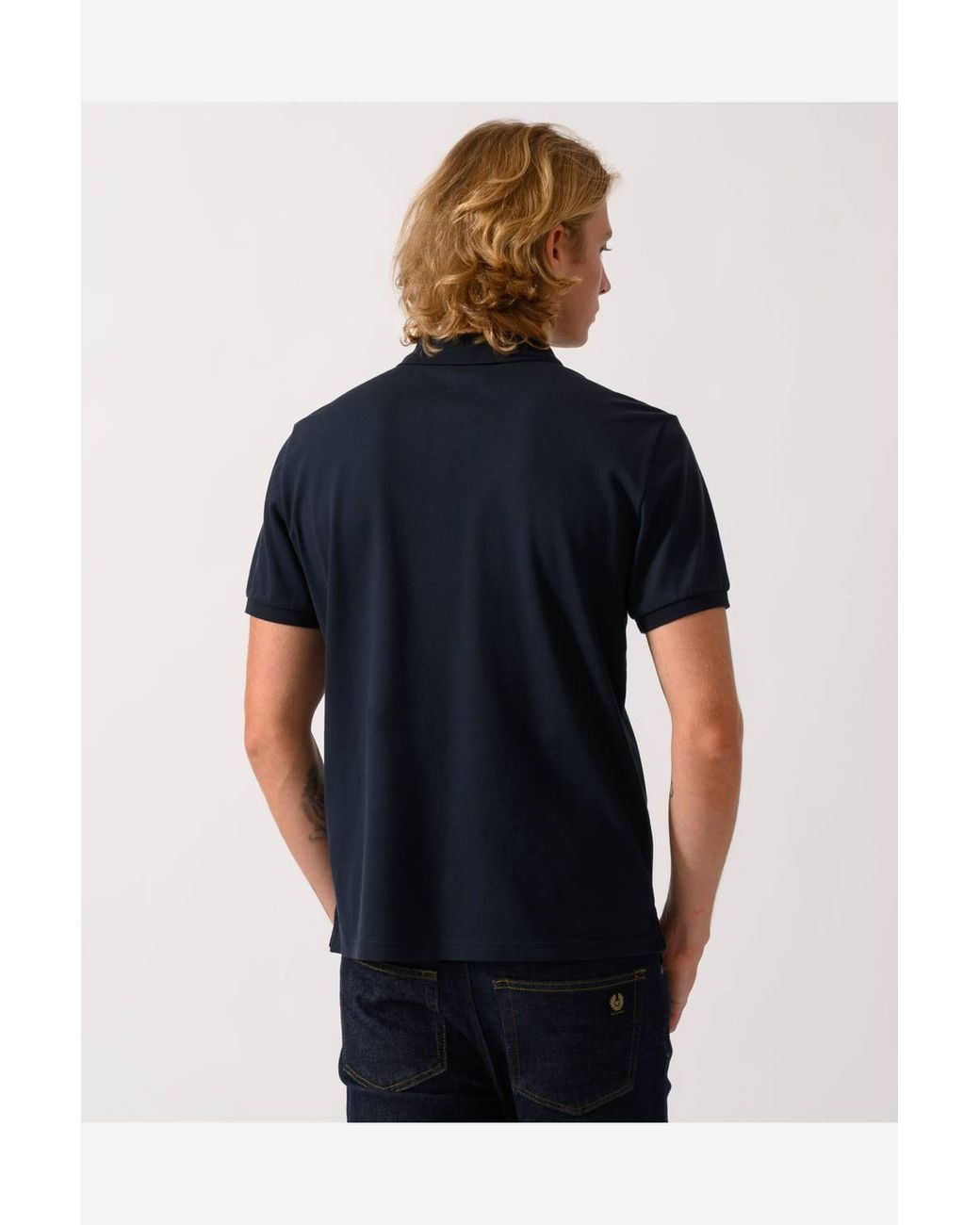 Parajumpers Blue Short Sleeve Collared Polo Shirt for men