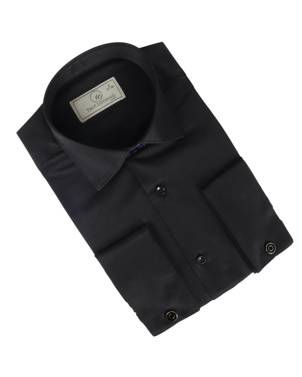 TruClothing Blue Long Sleeve Regular Fit Double Cuff Twill Oxford Shirt for men