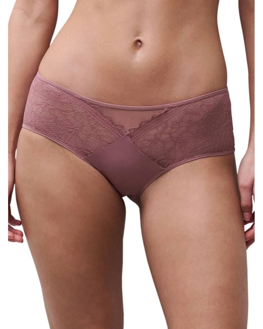 Chantelle Purple Easy Feel Floral Touch Covering Shorty