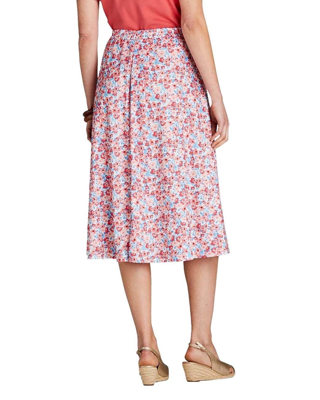 Chums Pink Print Elasticated Waist Skirt