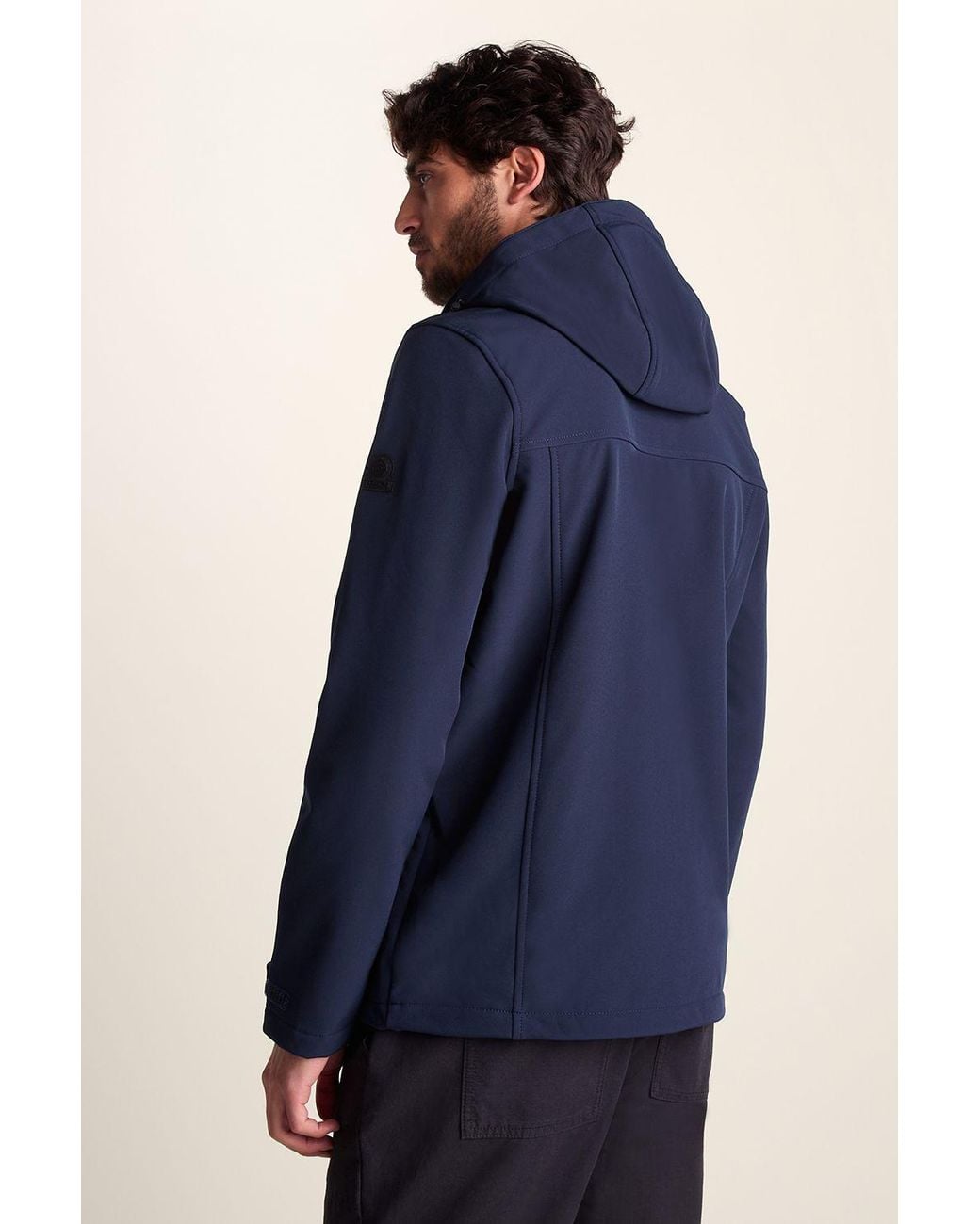 TOG24 Blue 'Feizor' Shower Resistant Softshell Hooded Jacket for men