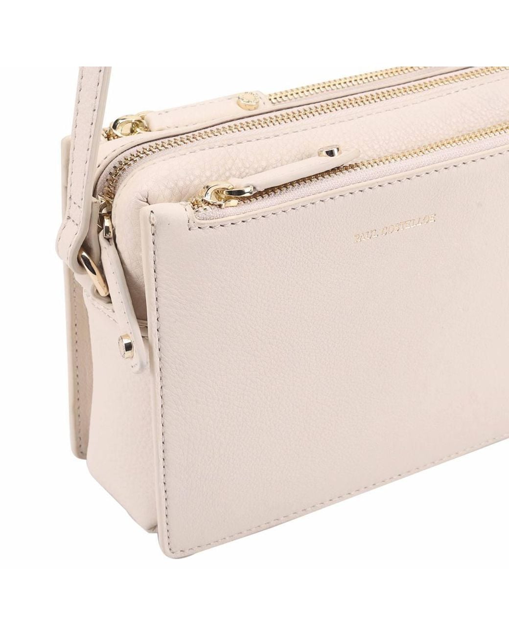 Paul Costelloe Natural Thaya Leather Cross Body Bag