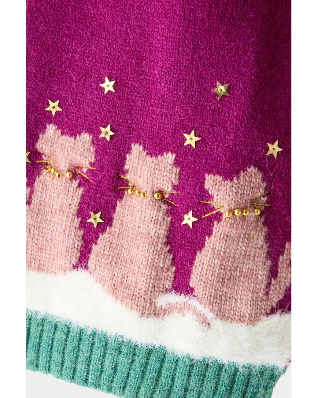 Joe Browns Pink Cosy Cats Winter Scarf