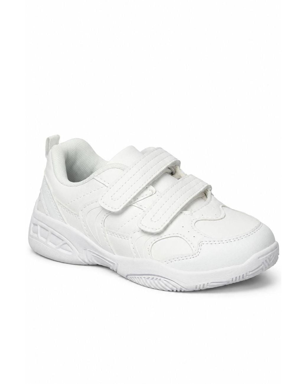 Spot on White Double Strap Sports School Trainers for men